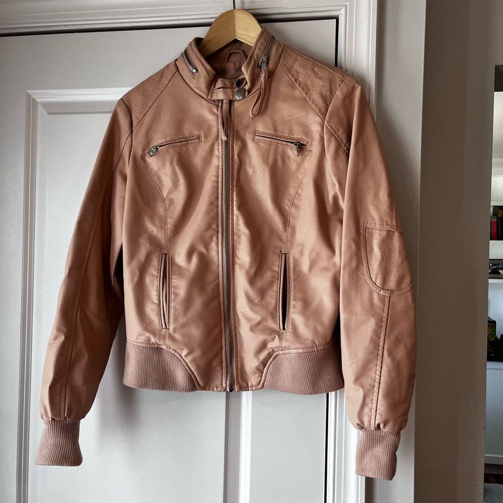 Ci Sono by Cavalini faux pink leather jacket - size Small